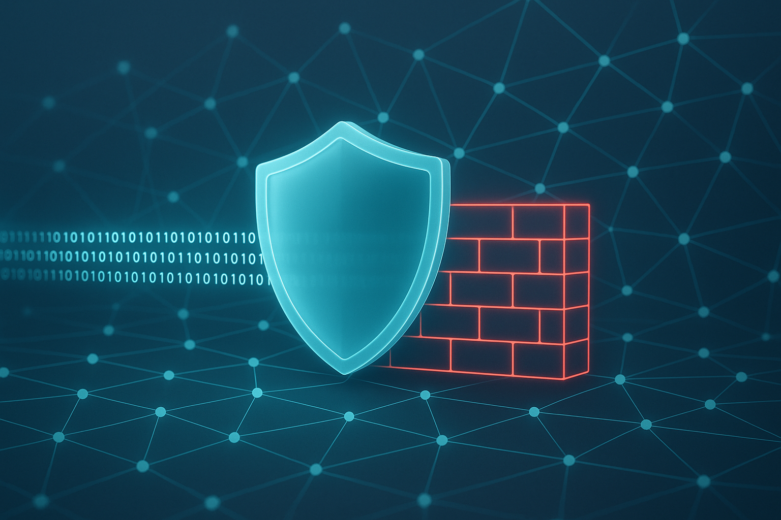 Concepto de firewall y red protegida con Sophos